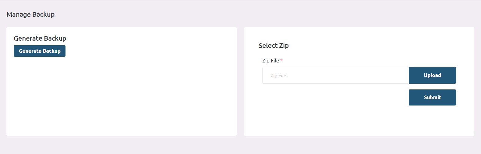Database Backup