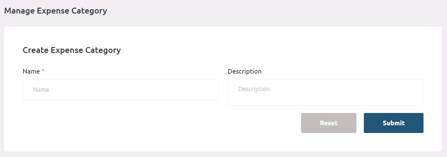 Expense Category