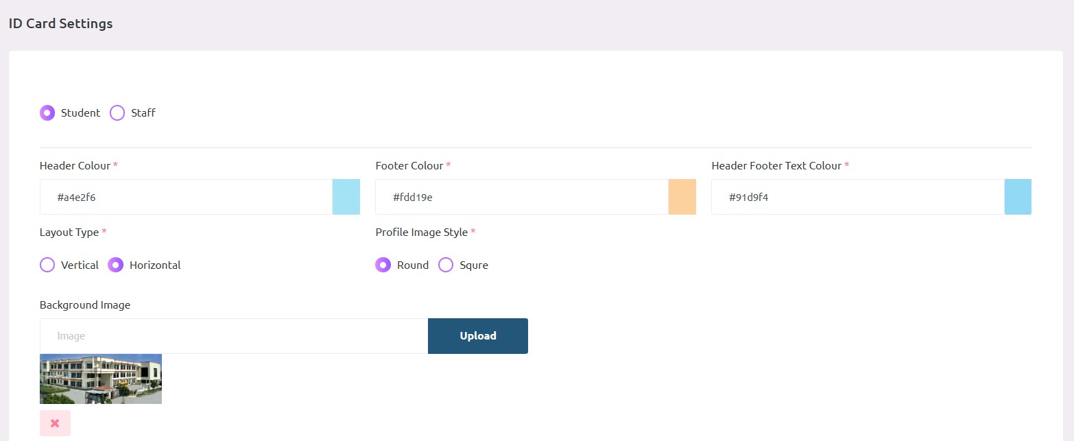 ID Card Settings