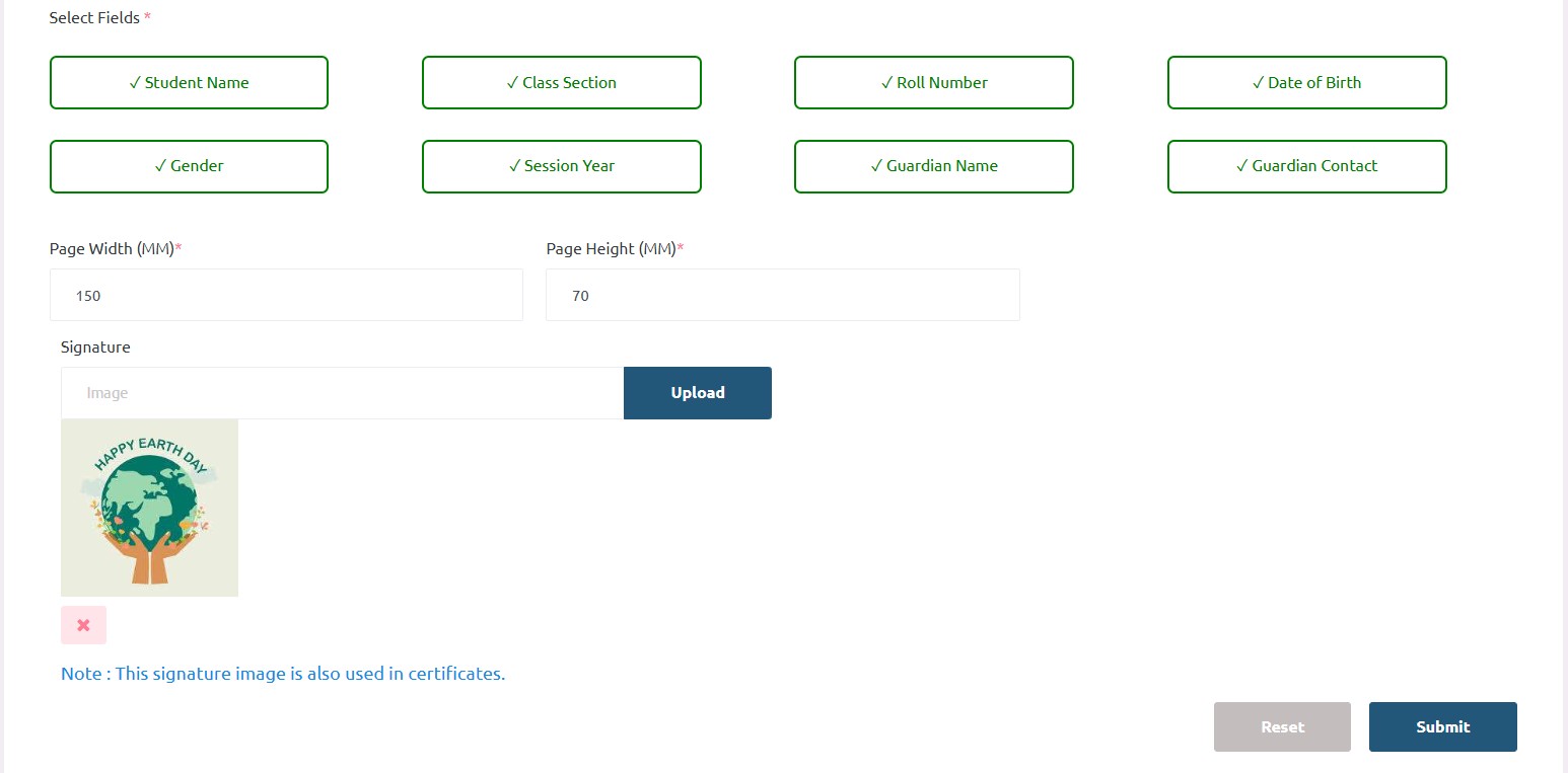 ID Card Settings