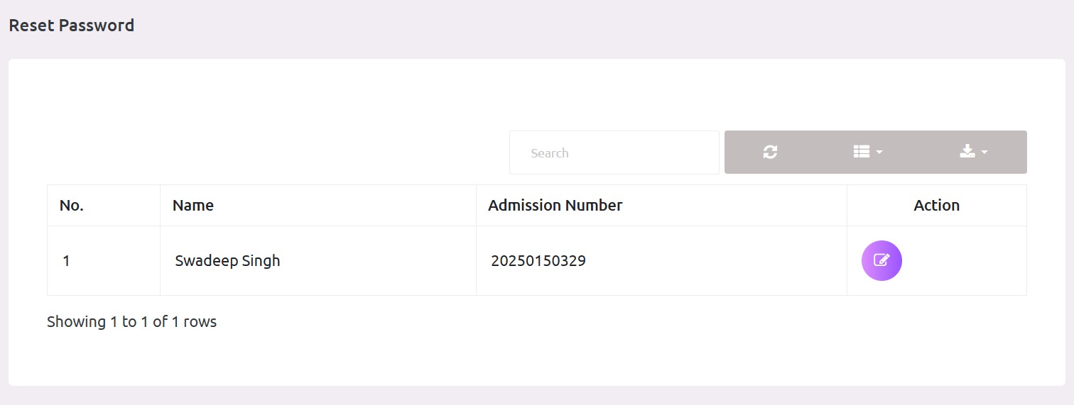 Reset Password